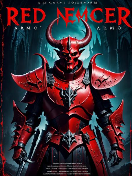 Red Necromancer armor with horns.