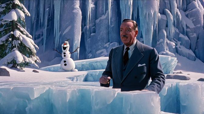 Walt Disney being unfrozen.