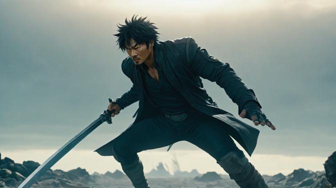 Sun Jin Woo, fighting Beru, aka the Ack King from Solo Leveling.