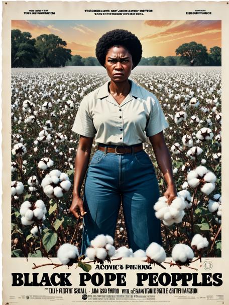 Angry black people picking cotton.