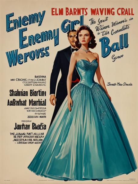 Enemy girl wearing a ball gown.