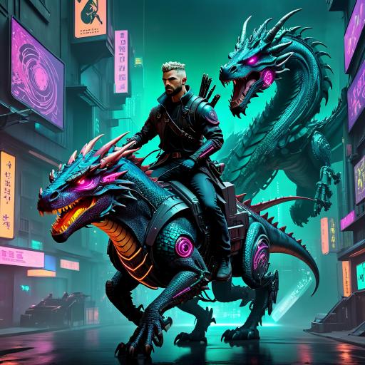 Archer riding a dragon.