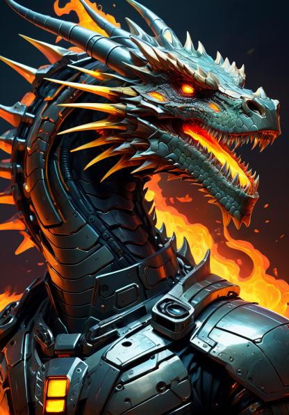 Fire-breathing dragon.