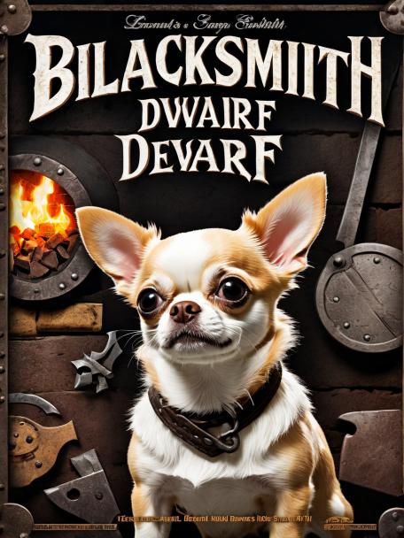 Blacksmith Dwarf with a Chihuahua.