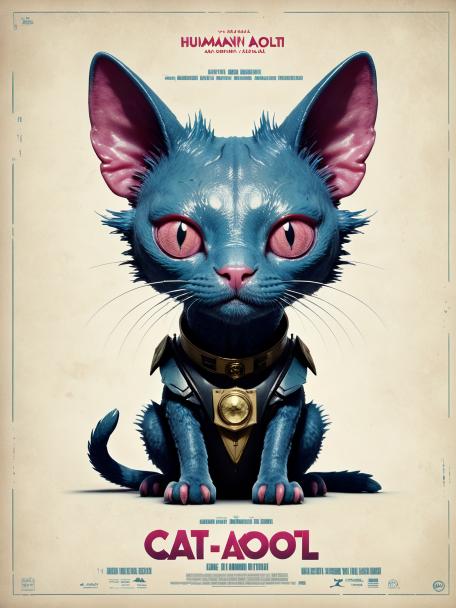 A cat, humanoid, dog, axolotl.