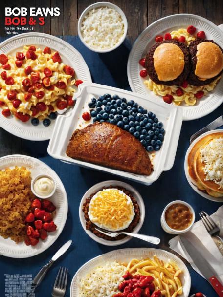 Bob Evans eating Bob Evans.