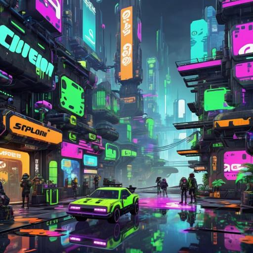 Splatoon in a sci-fi city context