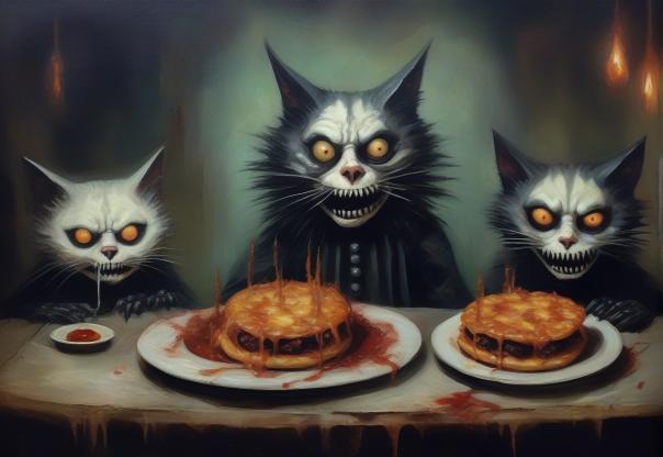 Cats with Fry Fritters