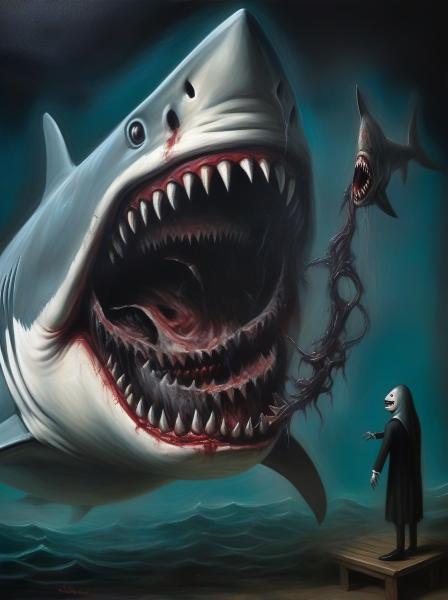 Shark's about to eat you.