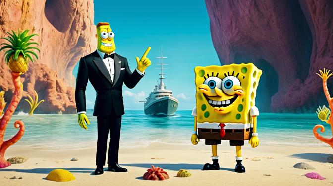 SpongeBob and James Bond