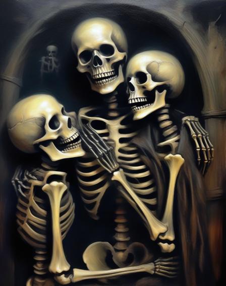 Blackwatch, kissin' a skeleton.