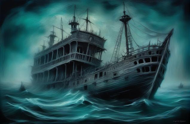 Create image of a ghost ship.