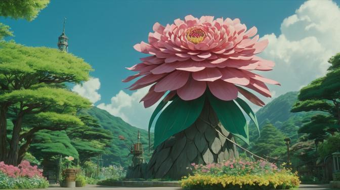 Studio Ghibli giant flower