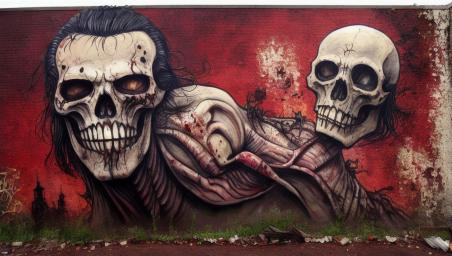 Rotten, zombie, human flesh,