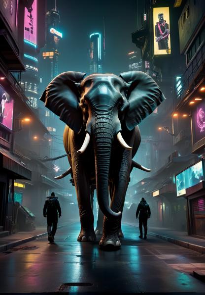 beautiful bull elephant