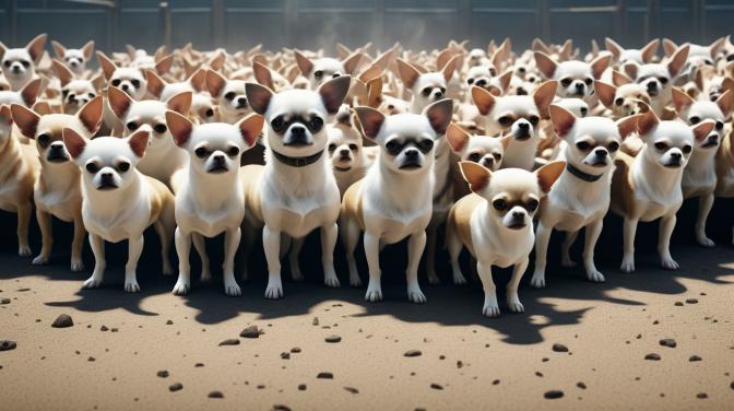Billions of chihuahuas attacking an ark.