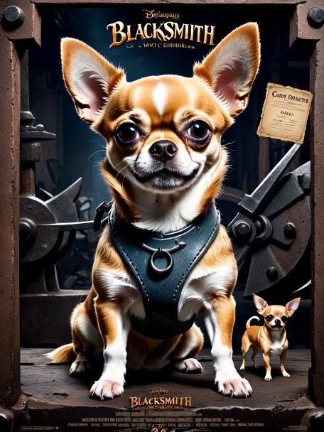 blacksmith dwarf with a chihuahua