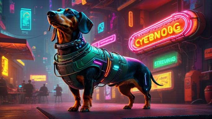 A wiener dog as an actual hot dog.