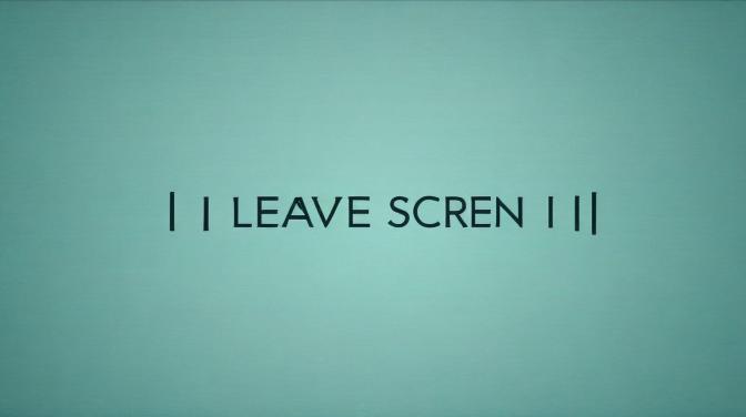 Leave the screen blank.