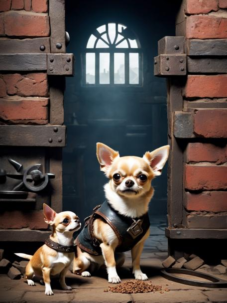 Blacksmith's Dwarf with a Chihuahua.