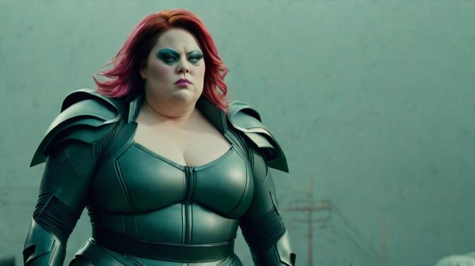 A fat girl as a supervillain in Rift Exile.