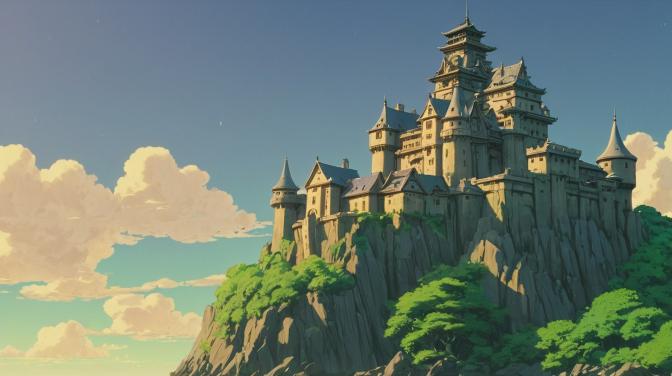 Studio Ghibli, uh, ancient castle.