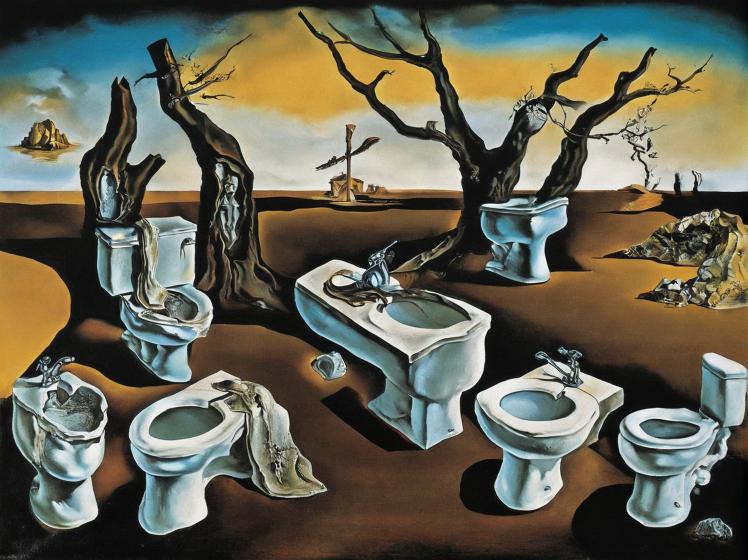 The toilets of yesterday's sorrow.