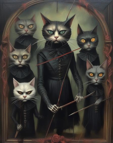 Archery cats.