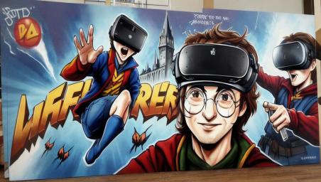 Harry Potter playing VR