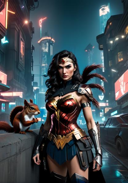Wonder Woman. Squirrel.