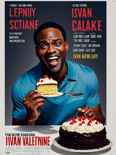 Ivan Valentine, as a black guy, eating cake.