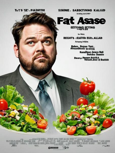 Fat arse eating salad.