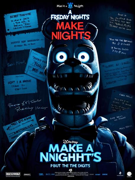 Make a picture five nights at Freddy's, but the title is secret of the mimic written in blue writing