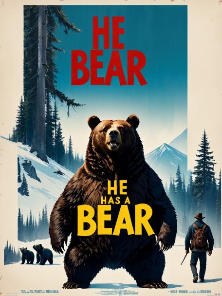 And he has a bear.