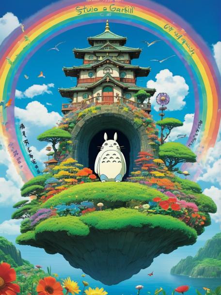 Studio Ghibli. Rainbow Garden.