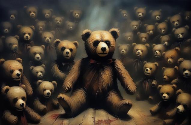 Die already, you evil teddy bears! Die, you evil teddy bears!