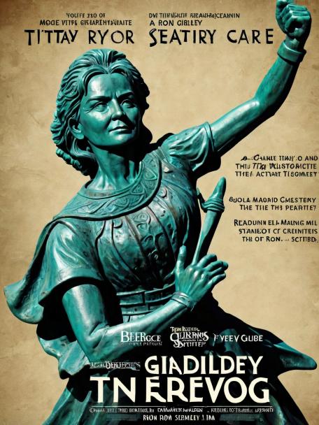 Titya Gidley and the Ron Reevog statue.