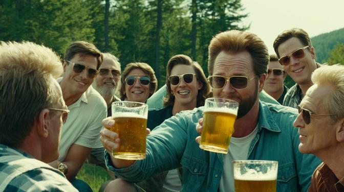 King of the hill people drinking beer