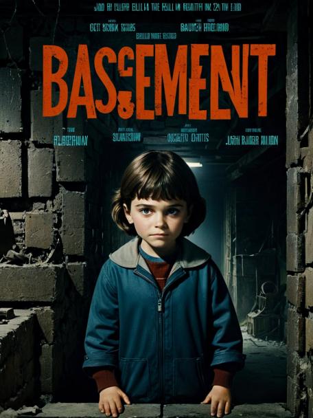 A child in a basement.