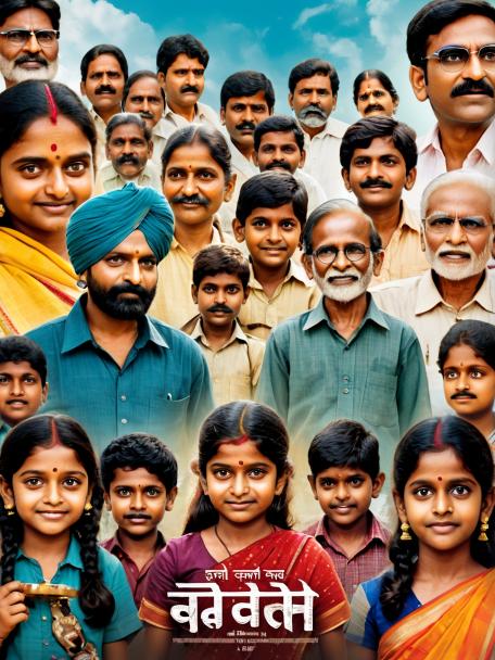 Indian people talking to children.