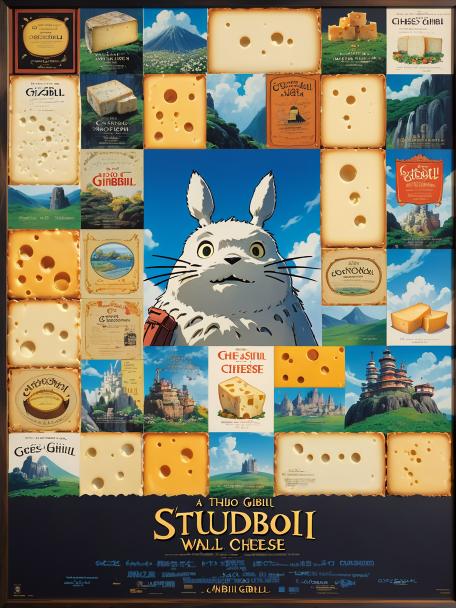 Studio Ghibli wall of cheese