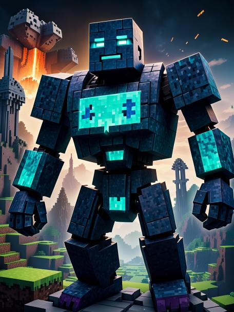 Minecraft. Netherite Golem.
