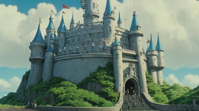 Studio Ghibli in a silver crown.