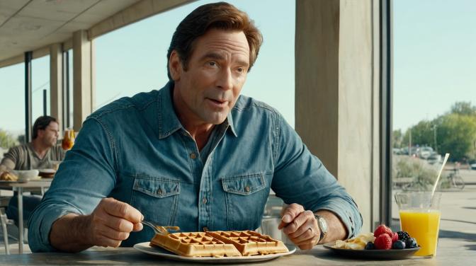 Chuck Knorr's Eating Waffles