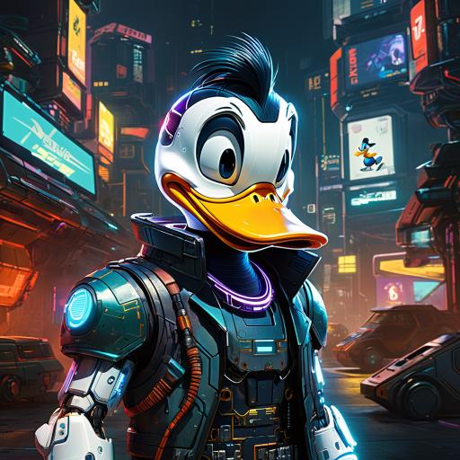 Futuristic Donald Duck.