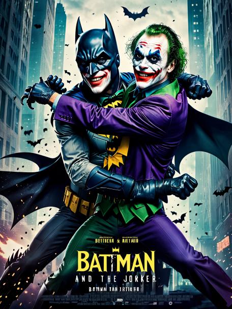 Batman and the Joker fighting