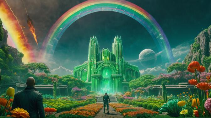 Rainbow Garden Doom-themed resurrection time.