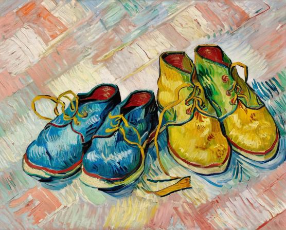 These shoes become rainbow shoes.