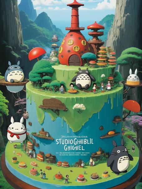 Studio Ghibli and the giant cake.