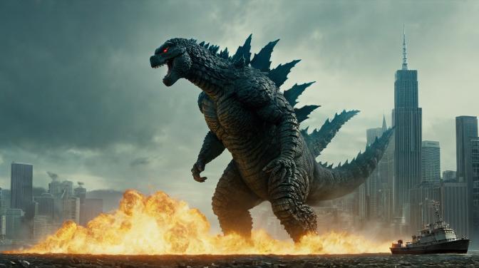 Godzilla taking a shit.